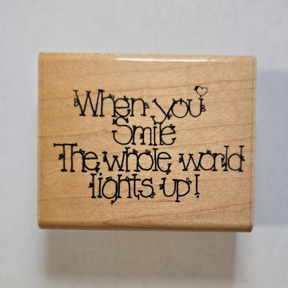 Wooden Stamp with Inspirational Quote